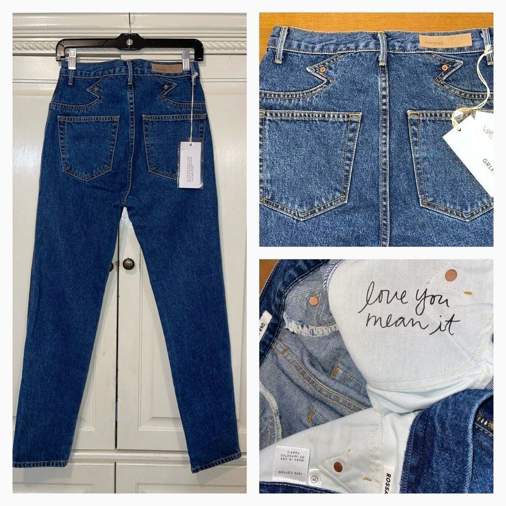 GRLFRND Dark Blue Skinny Jeans